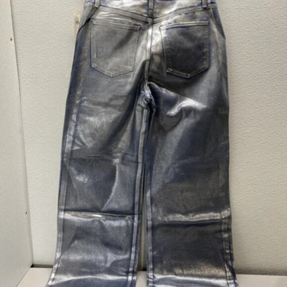 NEW JOE’S JEANS Womens THe Mia High Rise, Wide Leg Party Blue Foil Jeans Size 31 - Picture 6 of 11